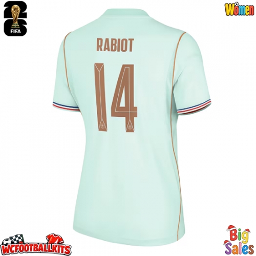 France Adrien Rabiot #14 Replica Away Stadium Shirt for Women World Cup 2026 Short Sleeve